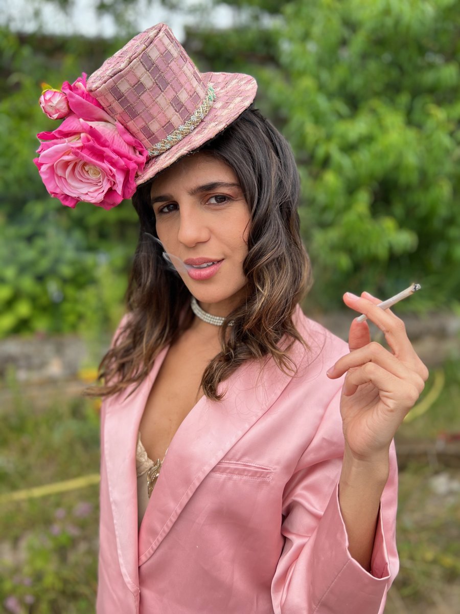 Pink hat and pink jacket